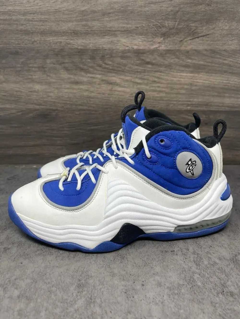 Nike Air Penny 2 Sneakers Kids Size 7Y GS Blue White Atlantic